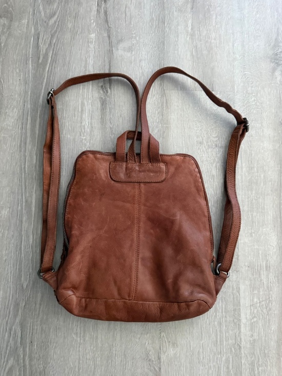 Vilenca Holland Anthropologie Leather Woven Cognac Bag/BackPack Travel main image 7